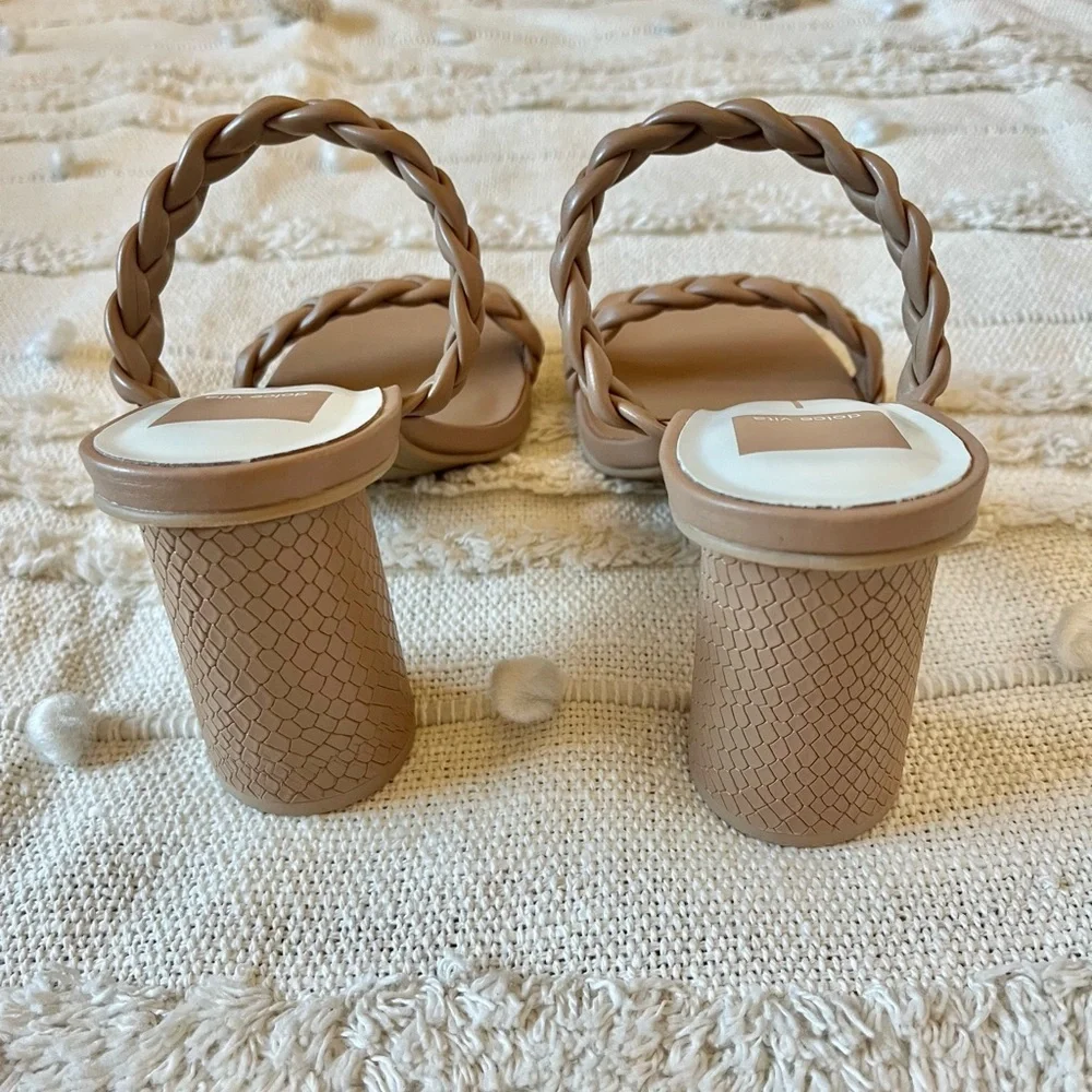 NWB Dolce Vita Nairi Braided Strappy Sandal Cafe Stella - Picture 7 of 8
